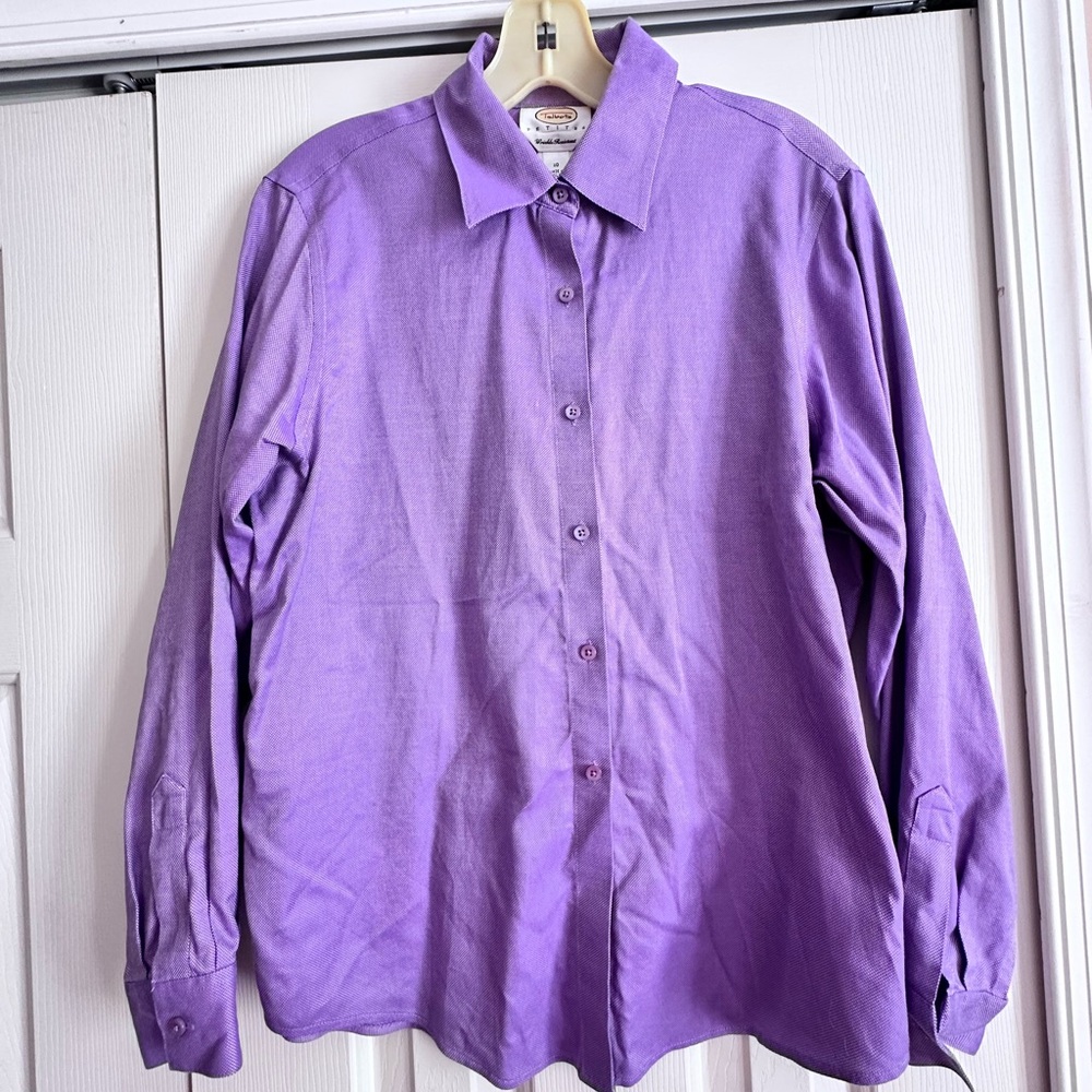 Talbots Purple Women's Button Down Shirt